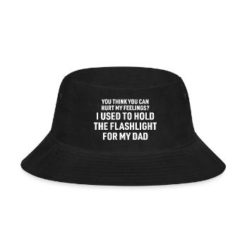 You Can't Hurt My Feelings Used to Hold on back  - Bucket Hat - black - Front