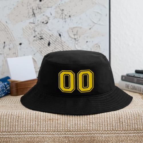 Number 00 in a classic athletic collegiate font - Bucket Hat