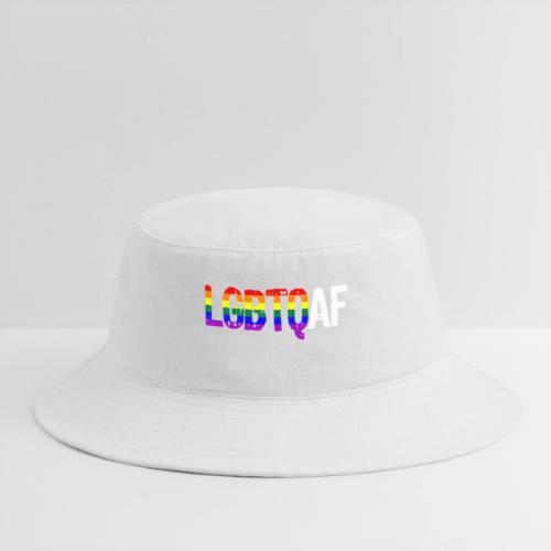 LGBTQ AF LGBTQ as Fuck Rainbow Pride Flag - Bucket Hat