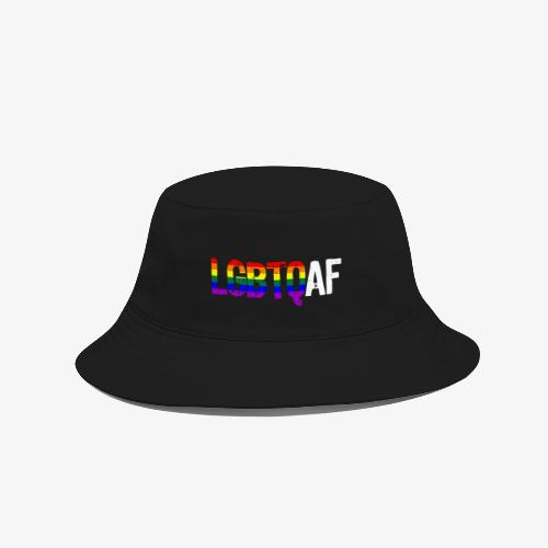 LGBTQ AF LGBTQ as Fuck Rainbow Pride Flag - Bucket Hat