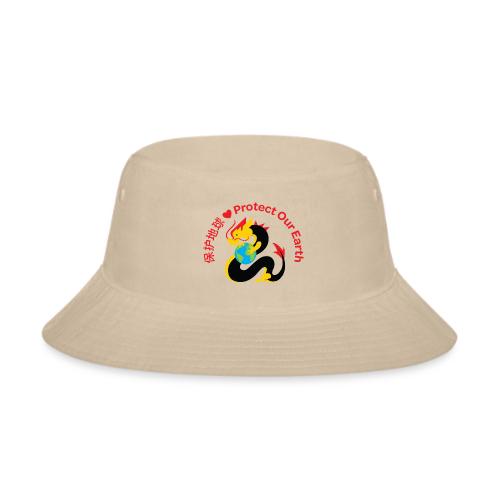 Kindness Dragon with Earth - Red - Bucket Hat