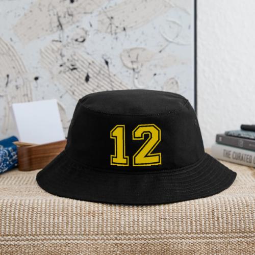 Number 12 in a classic athletic collegiate font - Bucket Hat