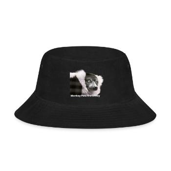 Monkey_Pet_Are_Lovely - Bucket Hat - black - Front