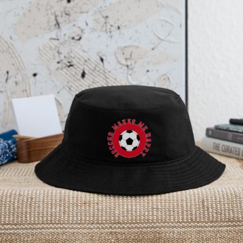 Soccer Makes Me Happy – Football Joy Graphic - Bucket Hat