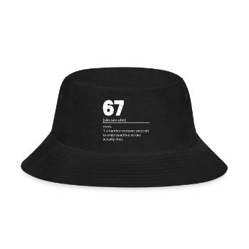 67 Sixty Seven 67 Meme Six Seven Definition Meme - Bucket Hat - black - Front