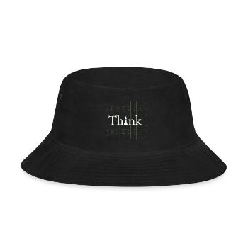Think Chess Board Funny Chess Game T Shirt - Bucket Hat - black - Front
