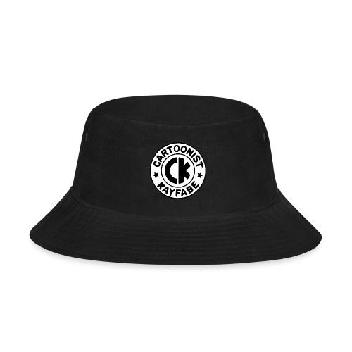 Cartoonist Kayfabe EC logo Black letters on White - Bucket Hat
