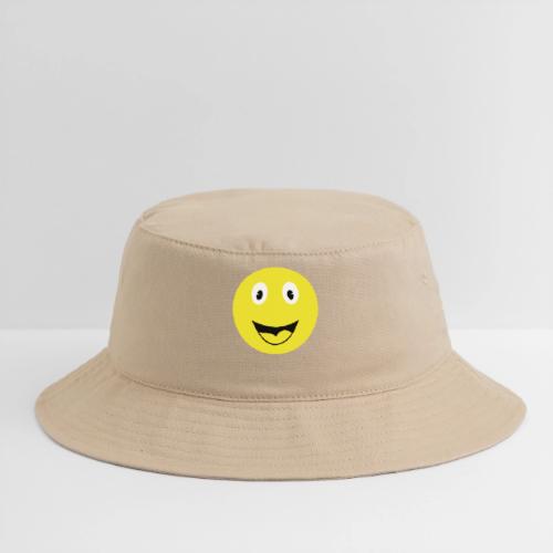 Yellow Happy Face Print - Bucket Hat