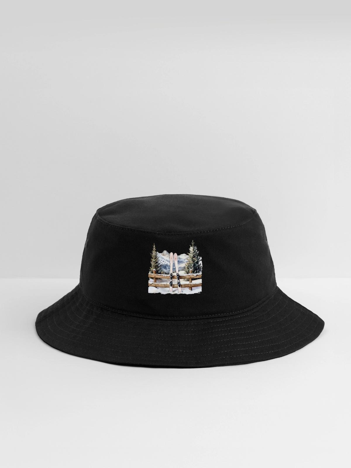 Alpine Ski Rest - Bucket Hat - black - Front