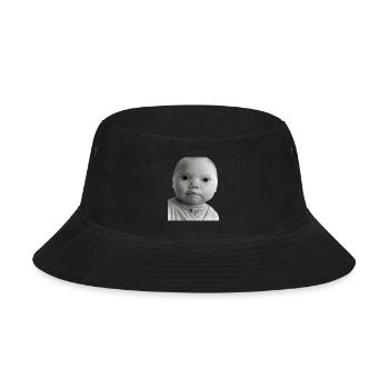 AI Tuff Baby Holding Laugh Meme - Bucket Hat - black - Front