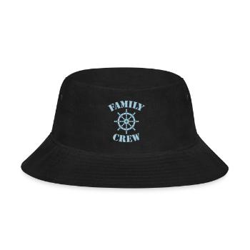 Family Crew (Ship's Wheel Crew Complement Skyblue) - Bucket Hat - black - Front