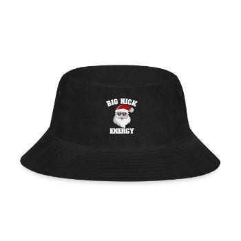 Santa Claus Funny Christmas Big Nick Energy - Bucket Hat - black - Front