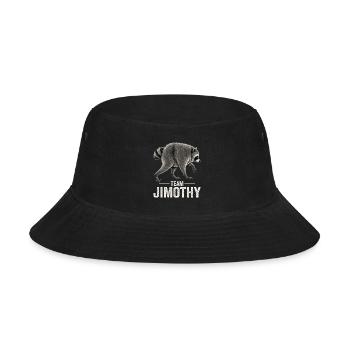 Team Jimothy Raccoon Meme - Bucket Hat - black - Front