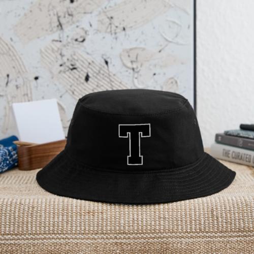 Varsity Letter T Athletic Font Design - Bucket Hat