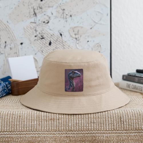 Blue Velociraptor Portrait Design - Bucket Hat