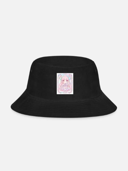 Pastel Candy Bowgirl - Bucket Hat - black