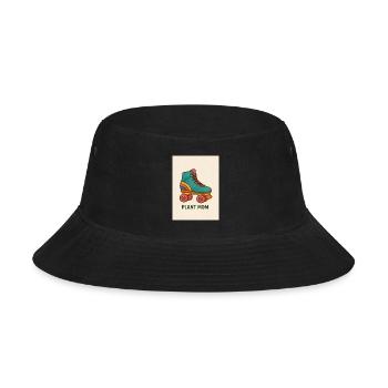 Plant Mom Roller Skate - Bucket Hat - black - Front