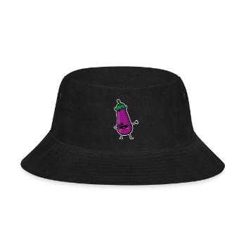Dab Dabbing aubergine penis texting meme sex - Bucket Hat - black - Front
