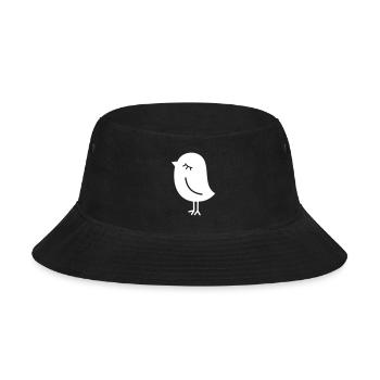 Cute Sparrow Chick – Tweeting Birdie - Bucket Hat - black - Front
