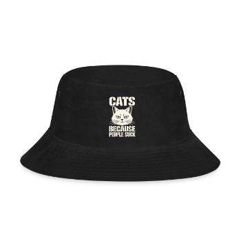 Cats Because People Suck - Bucket Hat - black - Front