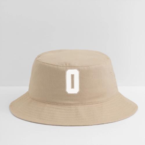 White Number 0 – Varsity Font - Bucket Hat