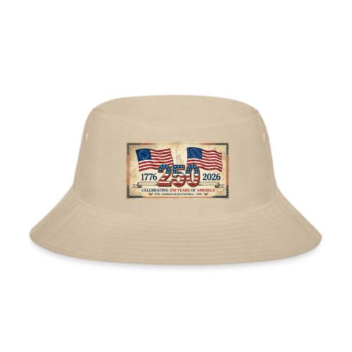 USA 250th Anniversary Flags Emblem - Bucket Hat