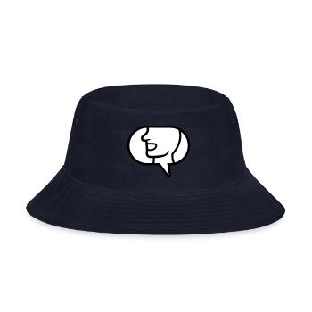 Communicate icon talk speech - Bucket Hat - navy - Front