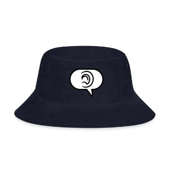 hearing simple icon speech - Bucket Hat - navy - Front