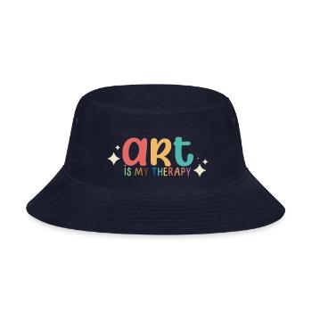 Art Is My Therapy - Bucket Hat - navy - Front