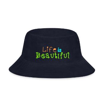 life is beautiful - Bucket Hat - navy - Front