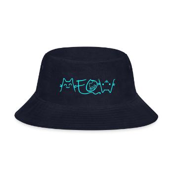 Meow Cat Face - Bucket Hat - navy - Front