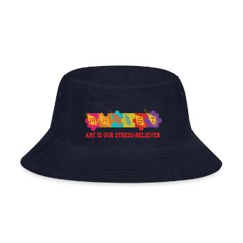Art Is Our Stress Reliever - Bucket Hat - navy - Front