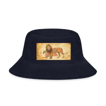 lion - Bucket Hat - navy - Front