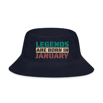 Legends are Born in January - Bucket Hat - navy - Front