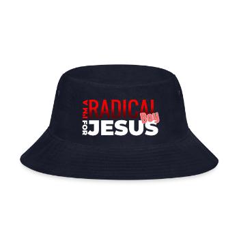 I'm a radical boy for Jesus - Bucket Hat - navy - Front