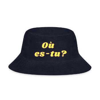 ou es tu - Bucket Hat - navy - Front