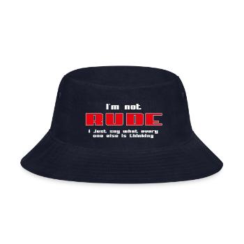 Im not rude i just say what every one thinking - Bucket Hat - navy - Front