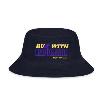 RUN WITH ENDURANCE - Bucket Hat - navy - Front