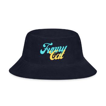 Funny cat - Bucket Hat - navy - Front