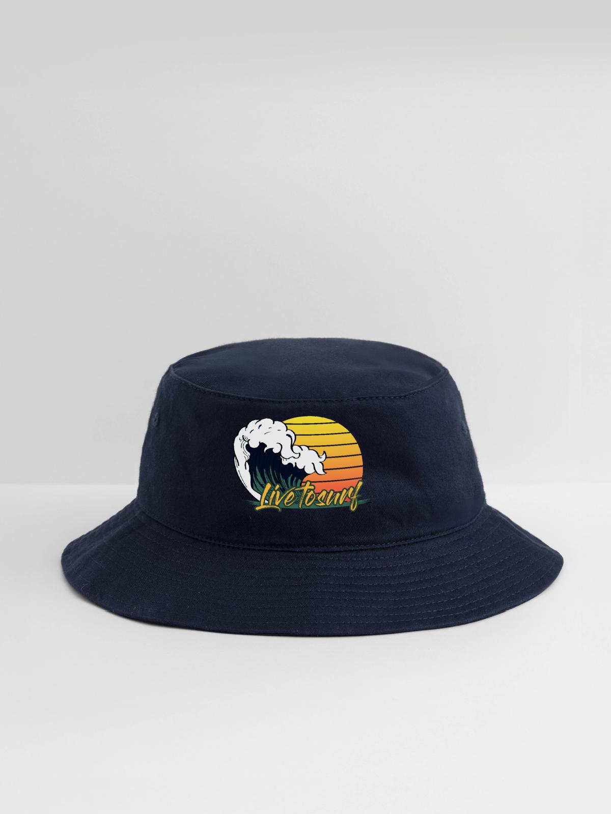 Live To Surf - Bucket Hat - navy - Front