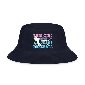 Jesus Baseball - Bucket Hat - navy - Front