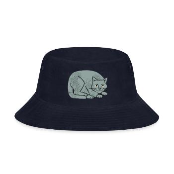 Cuddly Cat No 1 - Bucket Hat - navy - Front