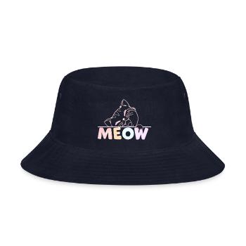 Funny cat - Bucket Hat - navy - Front