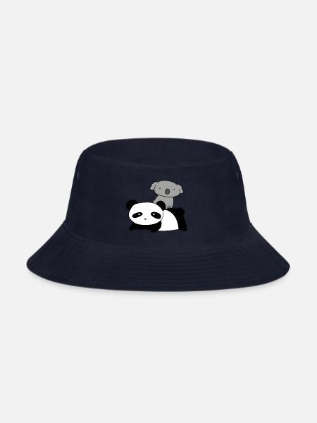 Panda Et Petit Koala - Bucket Hat - navy