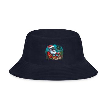 santa having fun - Bucket Hat - navy - Front