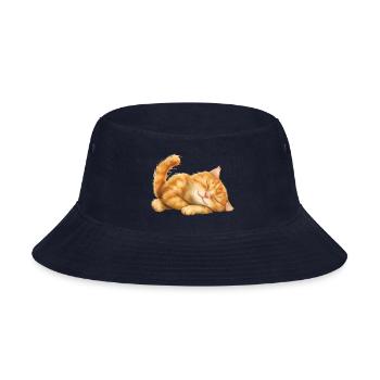 Funny Cat - Bucket Hat - navy - Front