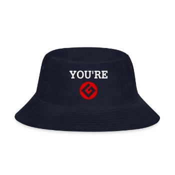 Grammar Meme You’re - Bucket Hat - navy - Front