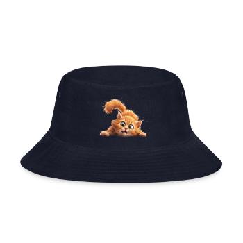 Funny Cat - Bucket Hat - navy - Front