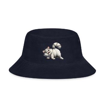 Funny Cat - Bucket Hat - navy - Front