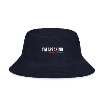 I'm Speaking, Kamala Quote, Kamala Harris - Bucket Hat - navy - Front